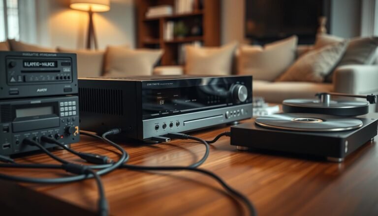 How do I connect older devices to a new receiver