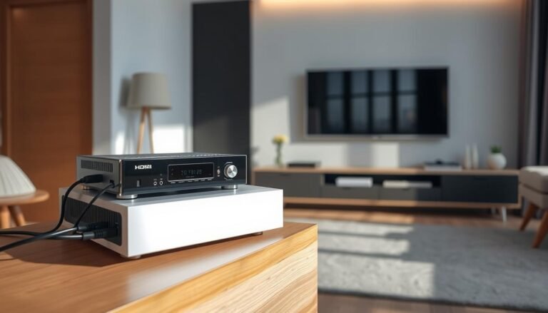 How do I hide the wires for my HDMI receiver setup?