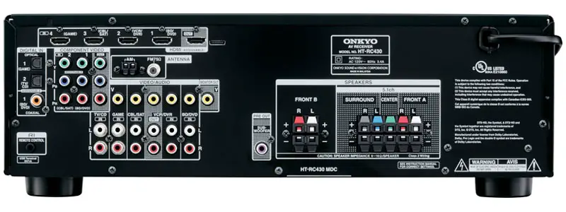 Onkyo HT-RC430 Back Panel