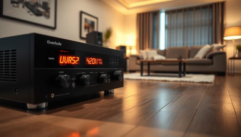 Why does my receiver show "Overload" at high volumes?